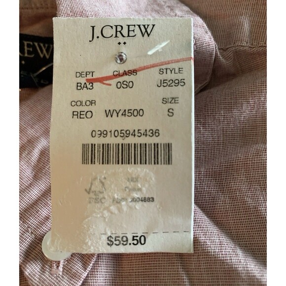 J Crew Classic Flex Washed Red Button Up Long Sleeve Shirt Men’s Small New - Picture 4 of 6